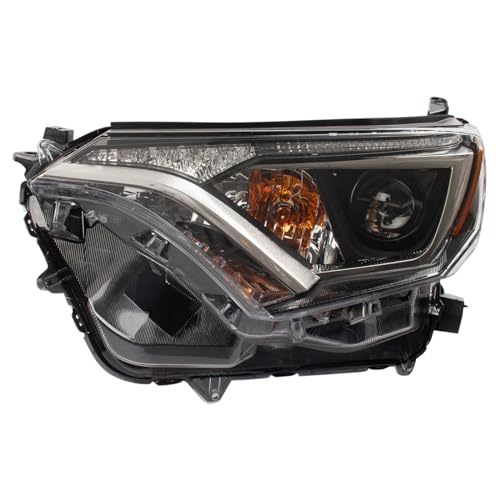 Image of TRQ 2 Piece Headlight Assembly Set Halogen Driver & Passenger Side Compatible with Toyota Rav4 2016-2018 North American Built TO2502247 TO2503247 811100R080 811500R080