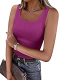 ANRABESS Womens Sleeveless Scoop Neck Tank Top Ribbed Fitted Summer Basic Slim Cute Tops 2026 Purple X-Small