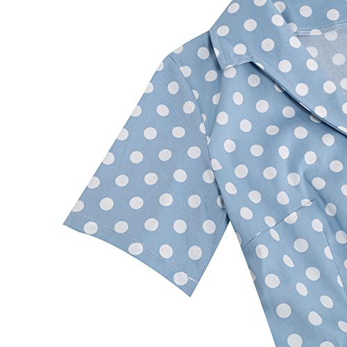 Image of 1950s Dresses for Women Vintage Rockabilly Retro Short Sleeve Tie Midi Dress Cocktail Party Evening Prom Gown