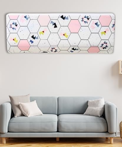 Image of Polyester Printed Split Ac Cover Indoor Unit For 1.5 Ton Capacity AC, Inner Unit Ac Cover, All Weather Cover /Attractive Digital Prints /Dustproof /Water Resistant Split Ac Cover (Hexagon)