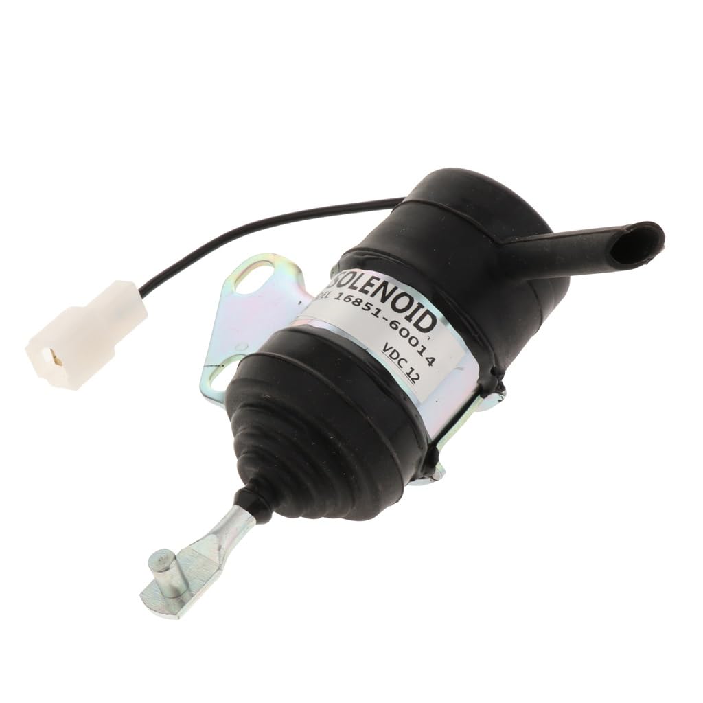 MayNuo Solenoide de Apagado de Combustible Duradero de 12 V for Excavadora de Tractor cortacésped Kubota RTV RTV900-16851-60014, aleación de Aluminio