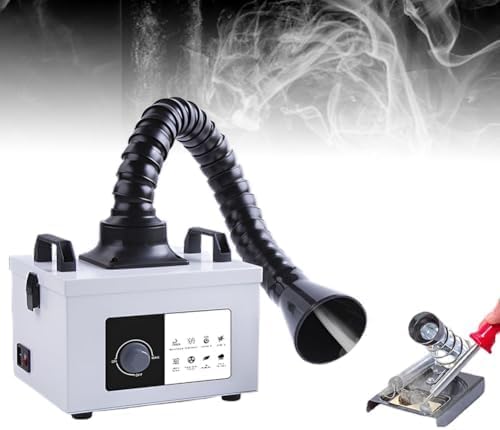 Extractor de humos de soldadura, absorbente de humo de escritorio con filtración de 3 capas y motor de cobre para soldadura, polvo de molienda, salones de uñas, funcionamiento potente y silencioso