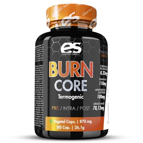 ESSENTIAL NUTRITION - BURN CORE | Quemador de Grasa Termogénico | Agiliza el Metabolismo | Ayuda a la Definición Muscular | 90 cápsulas