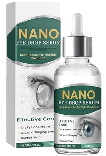 2025 New Nano Eye Drops Serum - Presbyopia Eyes Drop, Brightening Eye Drops, Relieve Eyes Fatigue, for EyesCare, Gentle and Effective, 30ml/Box (1)