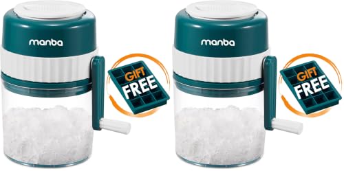 Image of MANBA Manual Snow Cone Machine Maker for Shaved Ice, Snowcones, Slushes (Pack of 2)