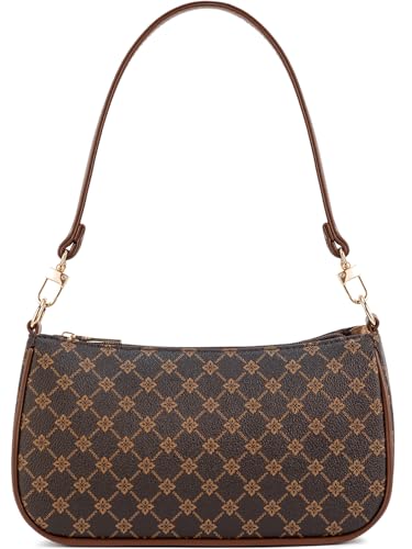 Image of Shoulder Bag for Women Retro Vegan Leather Classic Clutch Tote HandBags Purses with Zipper Closure