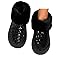 Women's Platform Slip On Boots Sequin Snow Boots Fuzzy Slippers Winter Warm Slip-resistant Shoes Indoor Outdoor