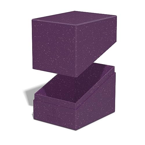 Image of Ultimate Guard RTE Boulder 133+, Deck Case for 133 Double-Sleeved TCG Cards, Purple, 87% Renewable, Made in Germany, Secure & Durable Storage