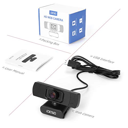 Webcam with Microphone 1080P HD Webcam for Desktop Laptop Web Camera Living Streaming Webcam USB Plug and Play Video Calls Conference Online Class Zoom Meeting Noise Reduction - Thumbnail 4