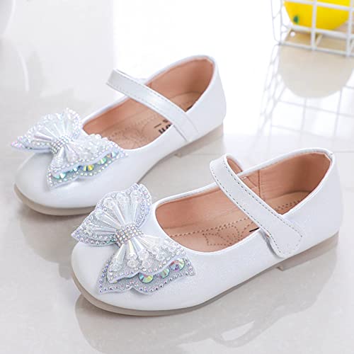 Toddler Girls Mary Jane Shoes with Glitter Bow Toddler Kids School Shoes Flat Dress Shoe Princess Dress Shoe3