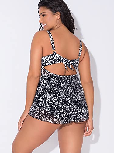 Smart & Sexy Women's Plus-Size Swimwear Top – Twist Bandeau Tankini with Built-in Support4