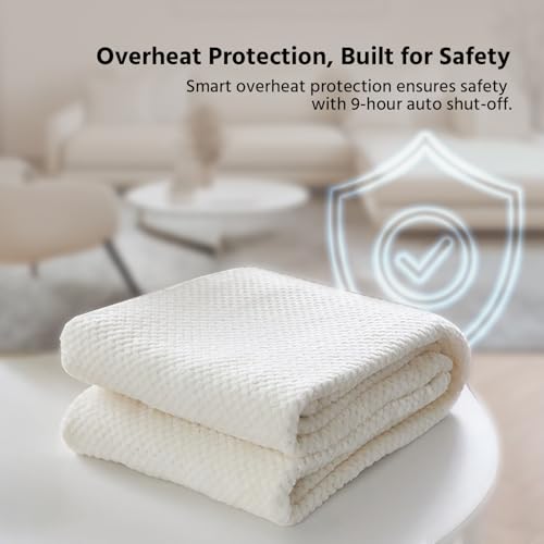 Image of Lifelong AGK Electric Under Blanket for Double Bed (180 x 140 cm) | Soft Fleece | Safe Heating Blanket Bed Warmer | 1-9 Temp & 1-9 hrs Timer | Detachable & Washable | Heats After You Sleep /Sit Over It