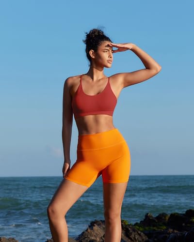Image of RUNNING GIRL Sports Bras for Women,Sexy Crisscross Back Seamless Supportive Sports Bra Medium Support with Removable Pads