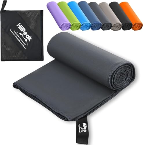 HiiPeak Toallas Microfibra Gimnasio Grandes, Toalla Gimnasio Compactas y de Alta Absorción | Toalla Gym Hombre, Mujer | Ideal para Gimnasio, Viajes y Piscina | Mantenimiento Fácil