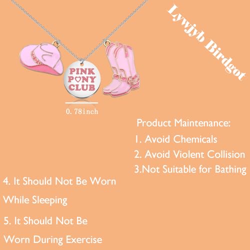 Lywjyb Birdgot Princess Cowgirl Gift Western Cowgirl Necklace Music Album Gift Song Lyrics Singer for Singer Fans2
