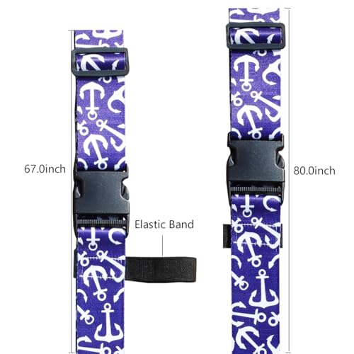 Image of Luggage Straps for Suitcases TSA Approved Easy Pack Organized Suitcase Strap, Luggage Strap, Luggage Belt Strap, Bag Straps for Luggage. Buckle Straps Travel Accessories (Anchor)
