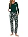 Jahetuul Schlafanzug Damen Langarm Pyjama Baumwolle lang Nachtwäsche Pyjamas Set Baumwolle Lounge Schlafanzüge Pyjamahose mit Bündchen