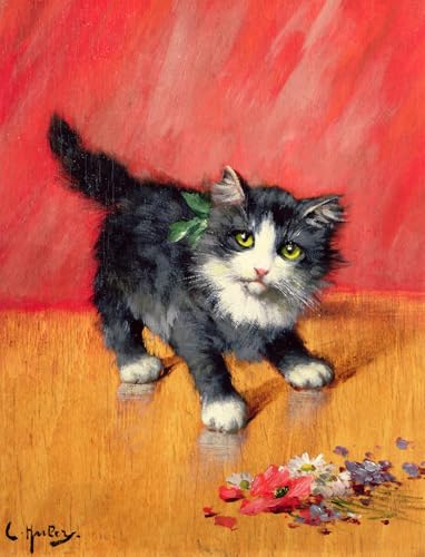 Tableaux Portrait d'un regard innocent par Leon Charles Huber Peinture sur Toile 60x90cm