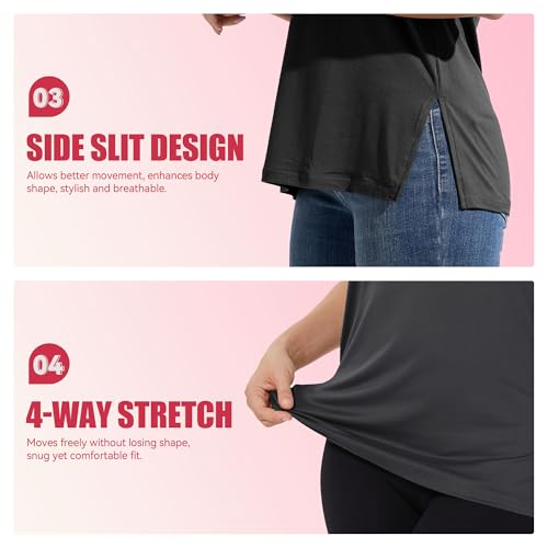 V Neck T Shirt for Women Plus Size, Short Sleeve Casual Tops Summer 2025 Basic Tees3