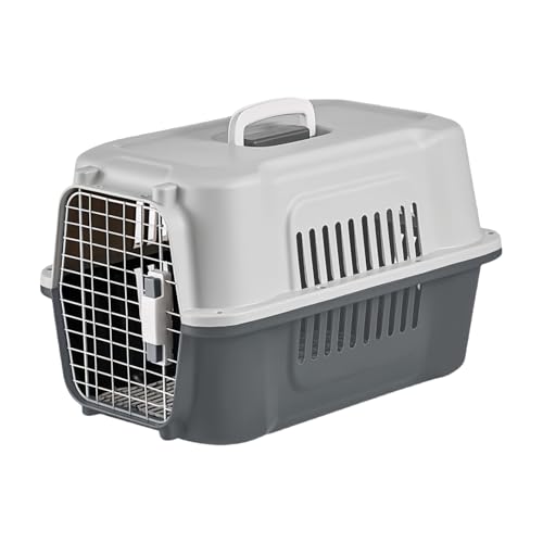 Ziqiangbuxi ペットキャリー 猫 キャリーケース 小型犬用クレート ペットキャリーバッグ 天窓付き 航空輸送対応ペットキャリーケース 通気性&組立簡単 ケージアウトボックス キャンピングキャリー おむつボード完備 旅行 グッズ ハウス 散歩 (h