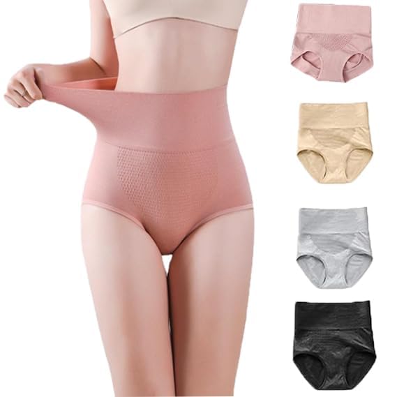 Women's High Waist Cotton Tummy Control Panty (Pack of 1) | Stretchable Full Coverage Shapewear Briefs | Soft Breathable Seamless Innerwear | Hip & Waist Support | Everyday Comfort-image-41