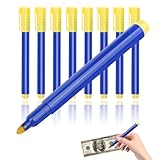 8 Stück Geldscheinsprüfer Stift, Geldscheinprüfer, Prüfstift Falschgeld, Geldprüfstift, Falschgeld Prüfstift, Geldscheinprüfer Stift, Falschgeld Stift für Echtheitsprüfung Verschiedener Banknoten