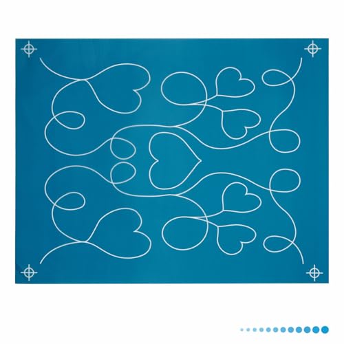 Reusable Line Stencil for Chalk Roller – Love in Bloom - Edge to Edge Stencil, Continuous Line Template for Free Motion Quilting, Domestic Machine Quilting, Hand Quilting, Long-Arm Quilting (88011)