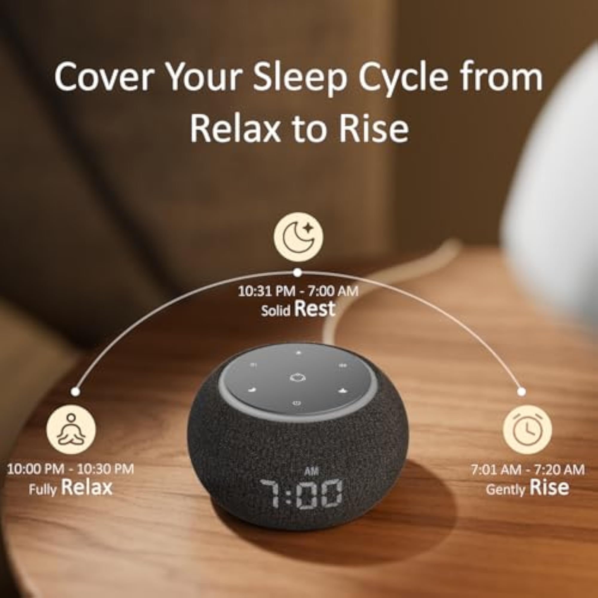 Luna Pro Smart Sound Machine with Dual-Stage Alarm