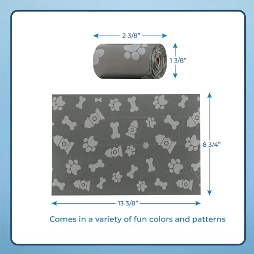 Best-Pet-Supplies-Dog-Poop-Bags-Rip-Resistant-and-Doggie-Waste-Bag-Refills-With-d2w-Controlled-Life-Plastic-Technology-Pack-of-150-Gray-Scented-GR-150B