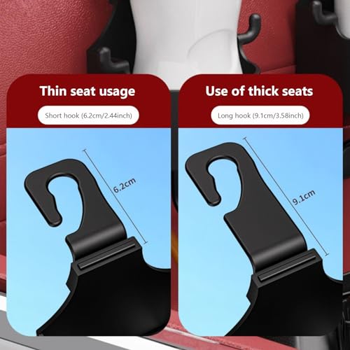 Portavasos para asiento trasero con ganchos 3 en 1 miniatura 4