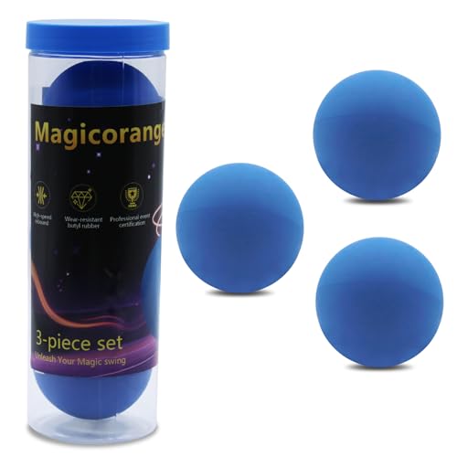 Magicorange 3 Pack Racquetball Multi Colored Wall Ball High Bounce Rubber Racquetballs (Blue)