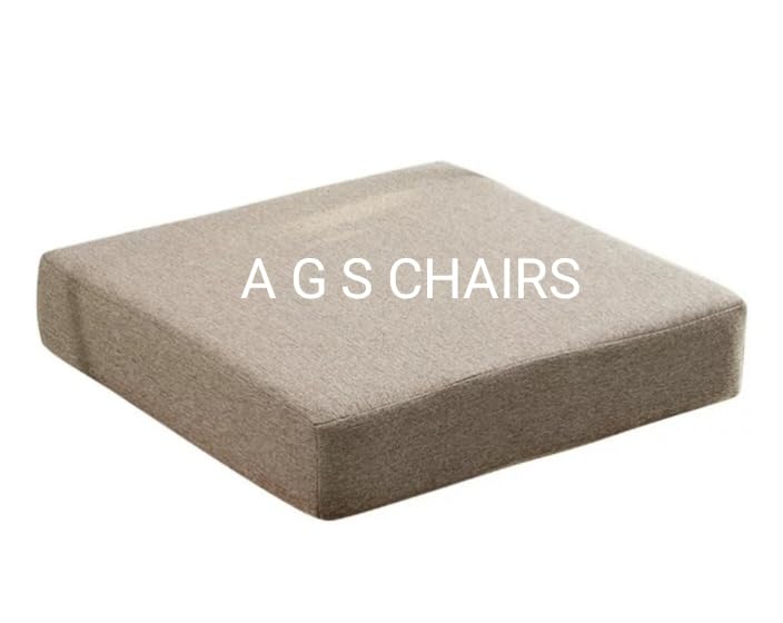 Image of A G S Chairs Sofa Foam Cushion with Zip Cover Attractive Colour (22 x 21 x 3, Beige)
