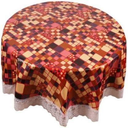 SUPERMACY PVC Square Printed Cover Dining Table Multi Color with White Lace – 4 Seater Table, 60″ Round (Exact Size) SUPERMACY PVC Square Printed Cover Dining Table Multi Color with White Lace – 4 Seater Table, 60″ Round (Exact Size)
