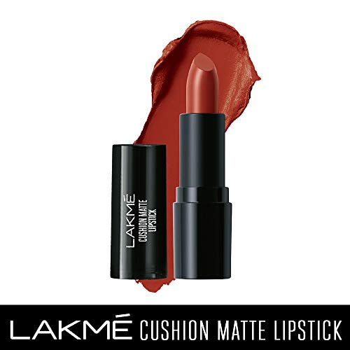 Image of Lakme Forever Matte Lipstick, Waterproof, Non Drying, Creamy Matte Bullet Lipstick Made With French Rose Oil Extracts, Red Ruby, 4.5g