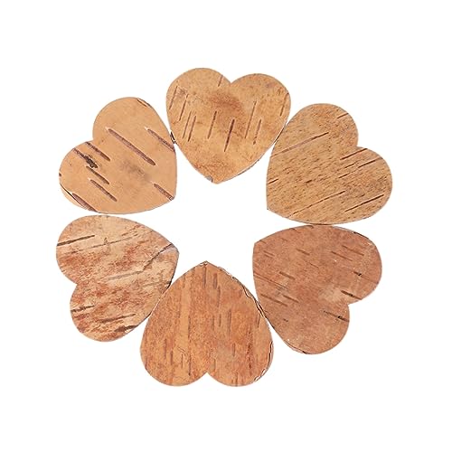NUOBESTY Birch Bark Wood Chips 160pcs DIY Decor Wedding Shower Birthday Greeting Cards Invitations