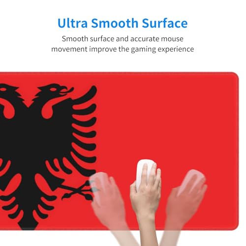 Tapis de bureau drapeau albanais idéal pour le télétravail - 5