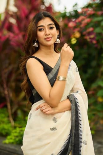 Image of H&J INNOVATION Women's SOFT LILAN SLAB ATTRACTIVE CHARMFULL BEAUTIFUL RICH PALLU & JACQUARD WORK RUNNING EXCLUSIVE BORDER 5.5 Meter Saree| 0.8 Meter Unstitched Blouse Piece HJ-5818