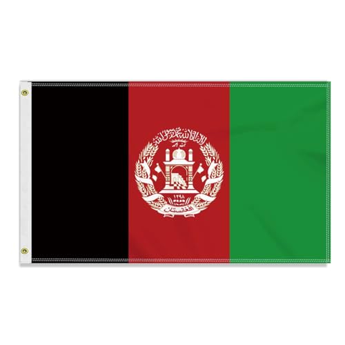Große 90×150 CM Afghanistan Flagge,großes 150D afghanische Freundschafts banner, Deutschlandfahne Doube-Seitendruck Dekor Messingösen large Afghanistan