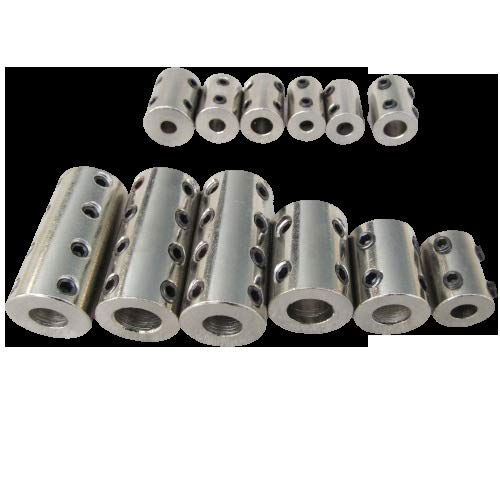 WAAZVXS Coupler Rigid Steel Coupling Inner Bore Diameter 5mm 6mm 7mm 8mm 10mm 12mm for Motor Shaft Connecting Connect Shaft Coupler (Inner Diameter : 10x12mm)