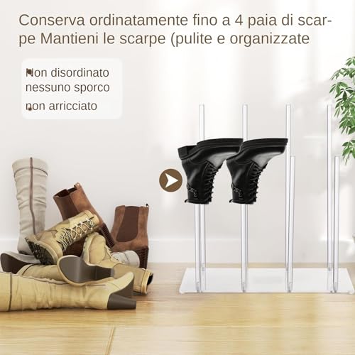 Support pour bottes hautes acrylique anti-plis rigide - 3
