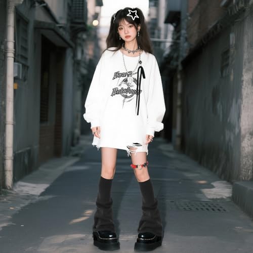 Image of Junely Leg Warmers for Women Kawaii Leg Warmer Cute Legwarmers Japanese Socks Emo Lolita Gyaru Harajuku Accessories