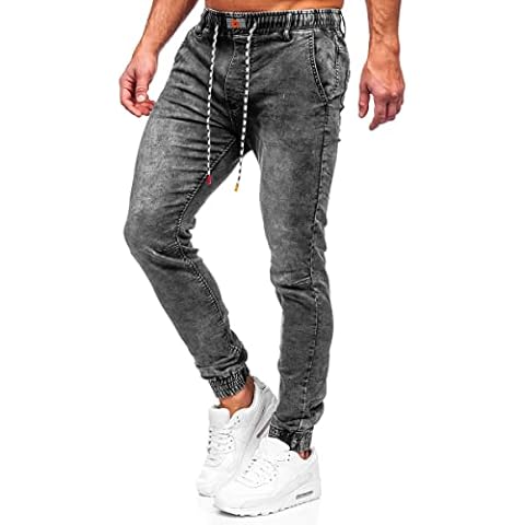 BOLF Hombre Pantalón Vaquero Jogger Denim Jeans Cover