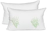 Dormire 2 Pack of Hypoallergenic Shredded Memory Foam Pillow with Removable Bamboo Soft Pillow Case - Queen Size