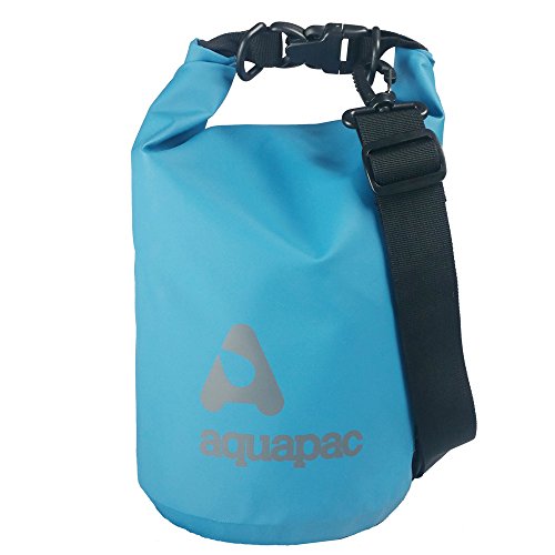 AQUAPAC Wasserdichter Trockenbeutel TrailProof Drybag 7l, cyan blau, 28 x 18 x 2 cm, 7 Liter