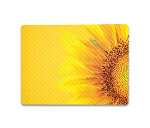 Image of MightySkins Carbon Fiber Skin Compatible With Microsoft Surface Laptop Go 3 (2023) Full Wrap Kit - Sunflower Yellow | Protective, Durable Textured Carbon Fiber Finish | Easy To Apply | Made in the USA