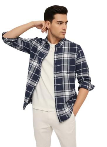 Image of Mens Casual N Formal Single Pocket Check Shirt