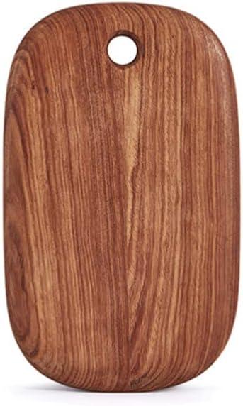 Chopping Board Solid Wood Kitchen Cutting Board Reversible Chopping Board Oval Chopping Board (Ebony S+L)