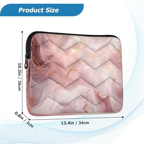 Funda para portátil 13-14 pulg mármol rosa resistente al agua miniatura 3