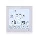 Produktbild Beok TDS23-EP Programmierraumthermostat Mit Touchscreen Temperaturregler Langer Externer Sensor Für Die Elektrische Fußbodenheizung 200 V Bis 240 V 16 A, Weiß, 240,00 Volt