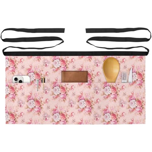 Tabliers courts de chef lot de 3 multicolores avec 3 poches pour restaurant et travail